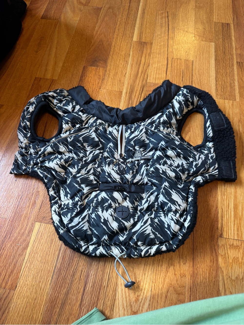 Dog Black and Cream Puffer Vest